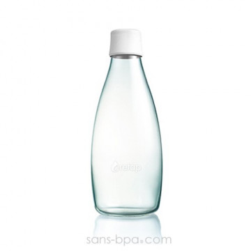 Gourde verre 800 ml ORANGE