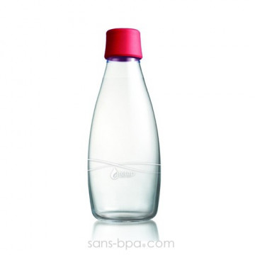 Gourde verre 800 ml - RASPBERRY