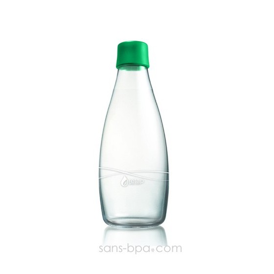 Gourde verre 800 ml GREEN