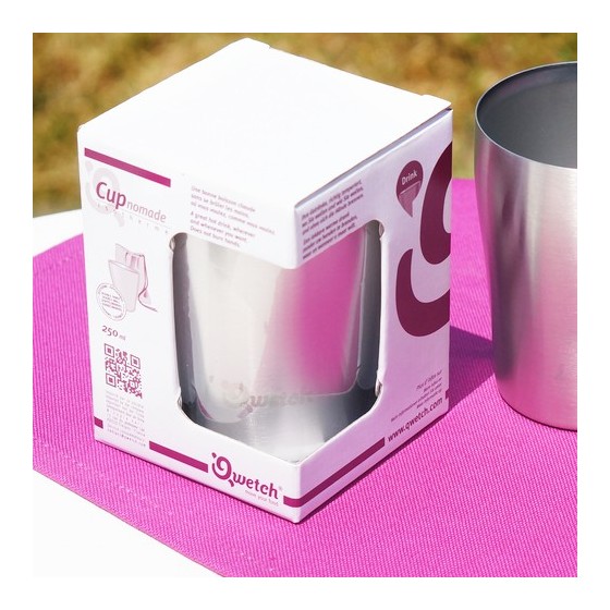 Timbale inox isolée 250ml & sa housse BIO