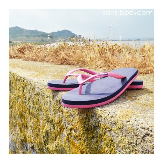 Tongs naturelles PINK PURPLE