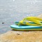 Tongs naturelles BLUE-YELLOW