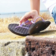 Tongs naturelles POLKA PRUNE