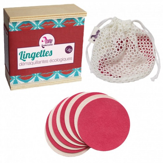 Coffret 10 lingettes démaquillantes Framboise