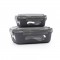 Contenant verre & silicone 370 ml - Ardoise