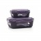 Contenant verre & silicone 850 ml - Aubergine