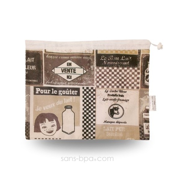 Sac à salades - Modèle Milki Gris - GRAND