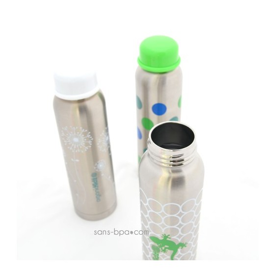 Biberon isotherme Gecko - 270 ml goulot étroit - Organic Kidz