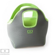 Sac isotherme réversible Gris / Vert - Mon Bento