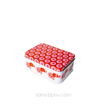 Boite métal ELEPHANT ROUGE