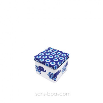 Boite cube métal FLEURS D'ELEPHANT