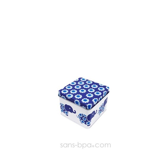 Boite cube métal FLEURS D'ELEPHANT