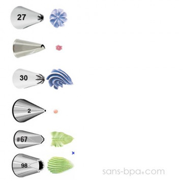 Boite 6 douilles pour seringue 2