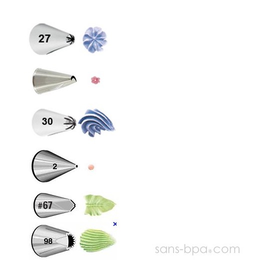 Boite 6 douilles pour mini seringue
