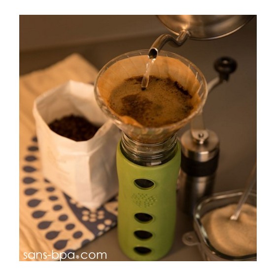 Bouteille verre 475ml FLIP Turquoise