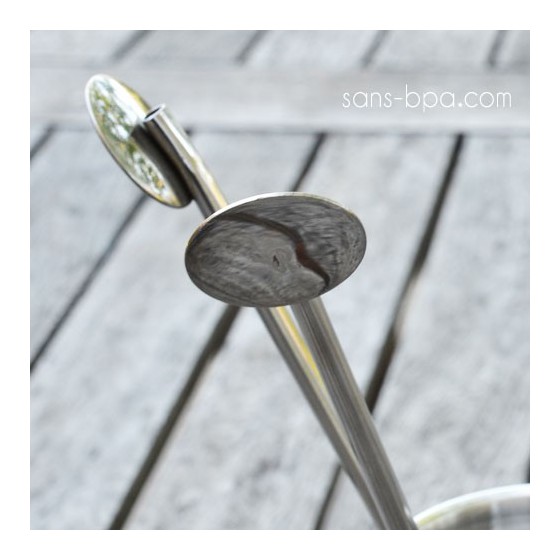 1 paille-cuillère inox COURTE