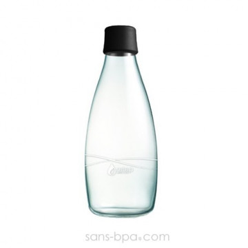 Gourde verre 800 ml - NOIR
