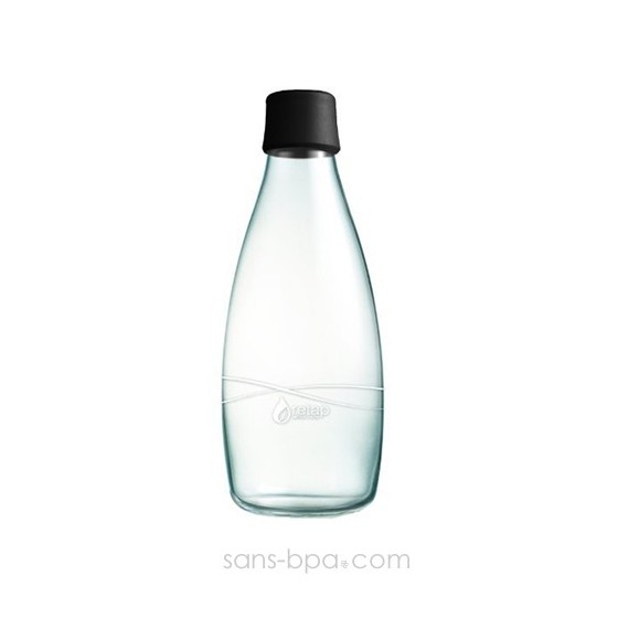 Gourde verre 800 ml GREY