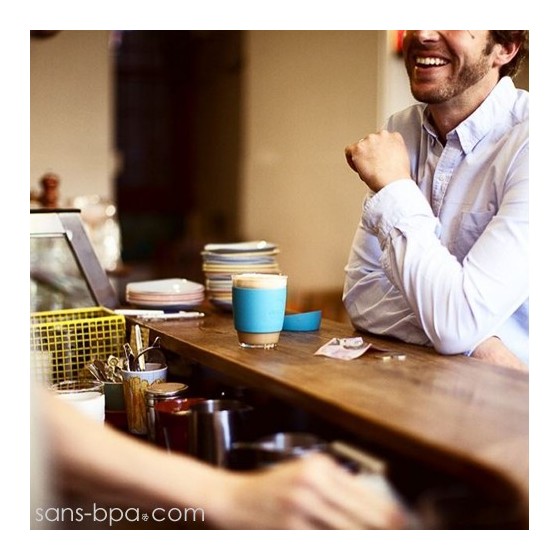 Joco Cup tasse à emporter en verre - Bleu
