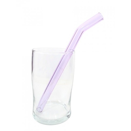 Paille verre Smoothie Courbe Courte LILA - SSM07BAMN