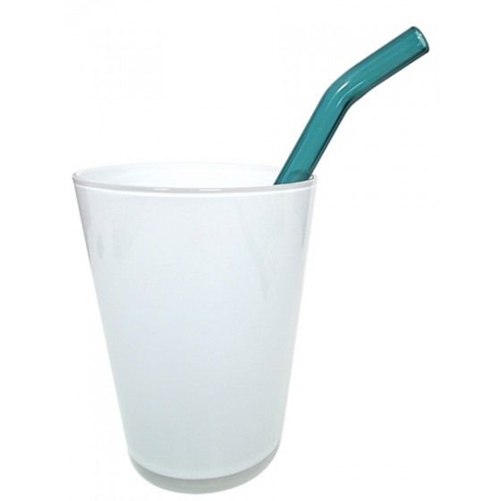 Paille verre Smoothie Courbe Courte AQUA - SSM07BAQN