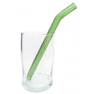 Paille verre Smoothie Courbe Courte GREEN - SSM07BGGN