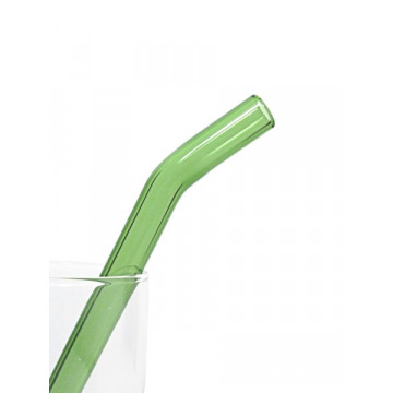 Paille verre Smoothie Courbe Courte GREEN - SSM07BGGN