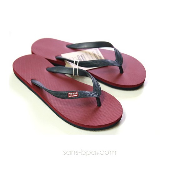 Tongs naturelles BURGUNDY-BLUE