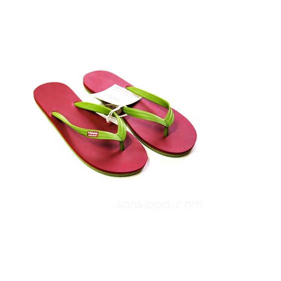 Tongs naturelles Kids CHOCO - PISTACHE