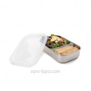 Boite inox rectangle à compartiment CRISTAL