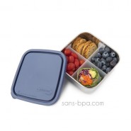 Boite inox carrée To Go compartiment MEDIUM - Ciel