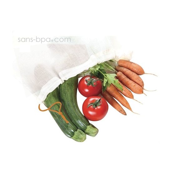 Légumes dans un sac à vrac en tissu