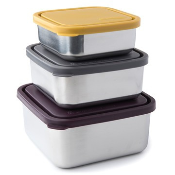 Trio boites carrées gigognes inox - U Konserve 2