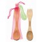 Couverts 2-en-1 bambou Framboise - U Konserve