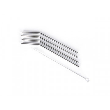 Ensemble 4 pailles inox COURTES - ONYX