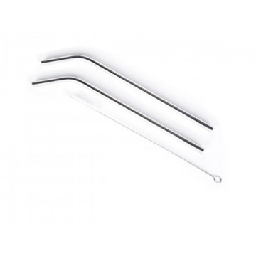 Ensemble 2 Pailles inox SMOOTHIES - ONYX