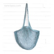 Filet à provisions anses longues - Bleu