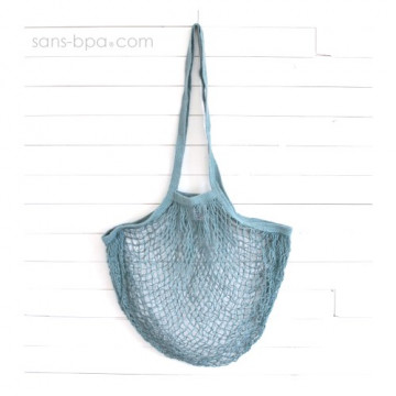 Filet à provisions anses longues - Bleu