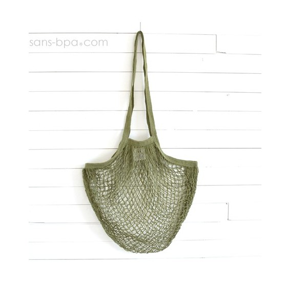 Filet à provisions anses longues - Kaki