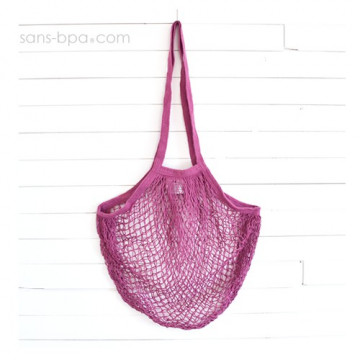 Filet à provisions anses longues - Prune