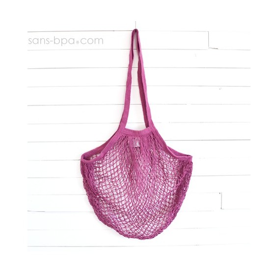 Filet à provisions anses longues - Prune