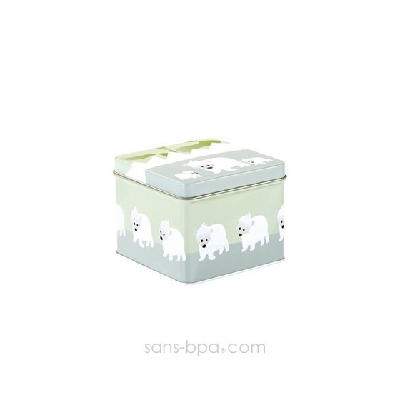 Boite cube métal OURSONS