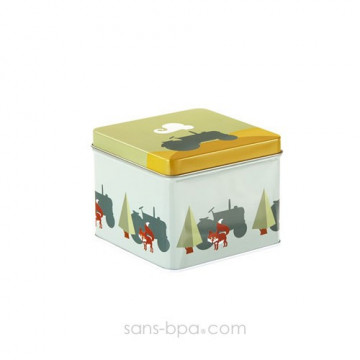 Boite cube métal TRACTEUR
