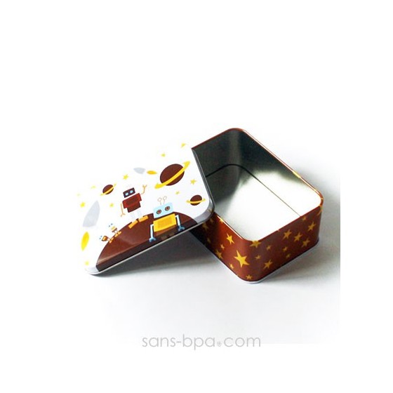 Boite métal rectangle ROBOTS