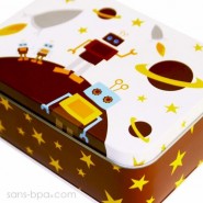Boite métal rectangle ROBOTS