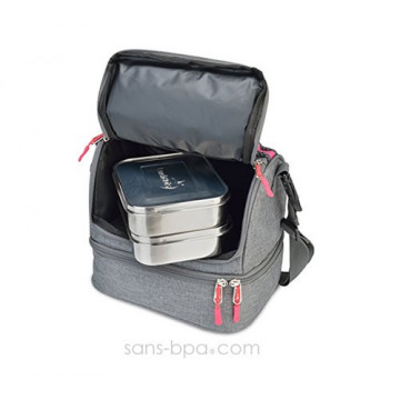 Sac isotherme - Gris / Rose 2