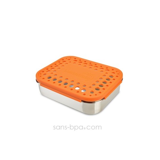 Boite compartiment 100% inox DUO ORANGE - DOTS