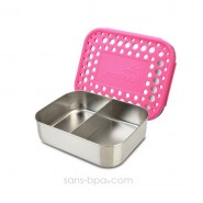 Boite compartiment 100% inox DUO PINK - DOTS