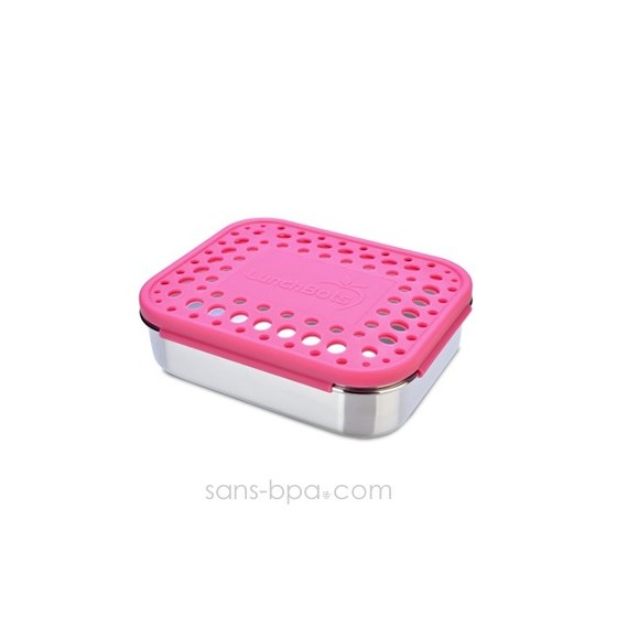 Boite compartiment 100% inox DUO PINK - DOTS