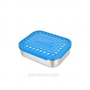 Boite 3 compartiments 100% inox TRIO AZUR DOTS